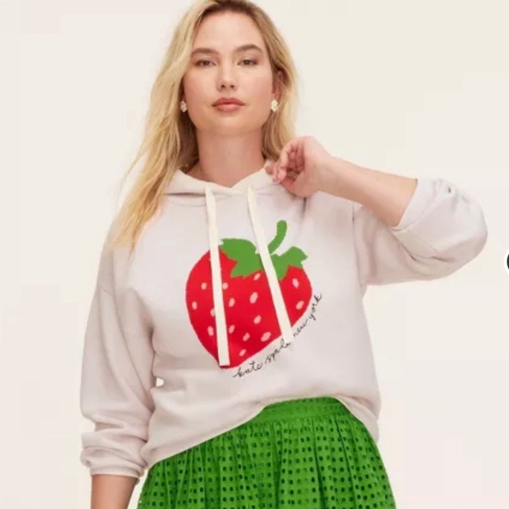 Kate Spade x Target Women’s Cream Strawberry Hooded Sweatshirt